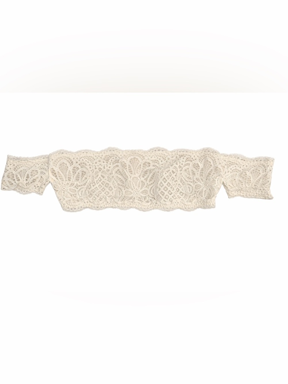 Victoria's Secret Cream Lace Off-Shoulder Bandeau
